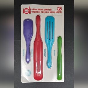 MAD Hungry Kalorik 4 Piece Silicone Spurtle Set, New